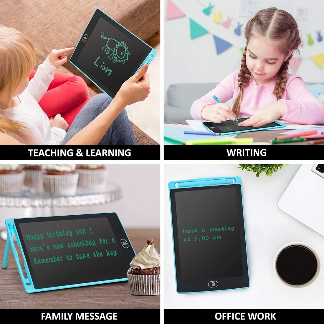 **Hardbound 8.5" LCD Writing Tablet For Kids**