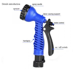 High-Pressure Expandable Garden Hose with Multi-Function Nozzle