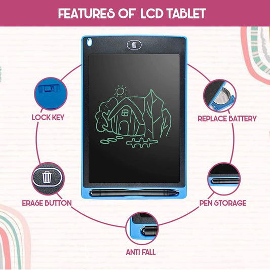 **Hardbound 8.5"  LCD Writing Tablet For Kids**