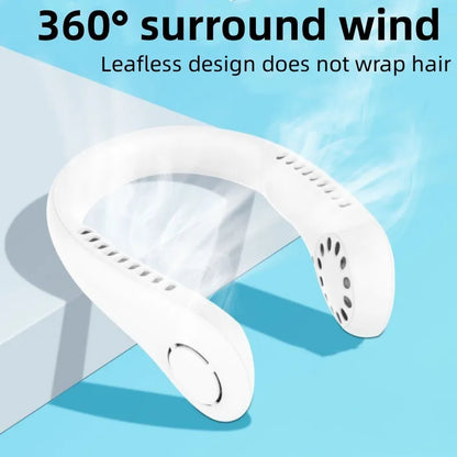 Portable Neck Air Cooler – USB Rechargeable Personal Fan