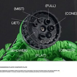 High-Pressure Expandable Garden Hose with Multi-Function Nozzle