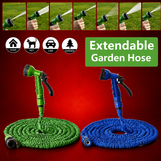 High-Pressure Expandable Garden Hose with Multi-Function Nozzle