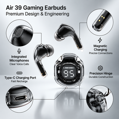 Air39 Transparent Wireless Bluetooth Earbuds TWS Bluetooth 5.3