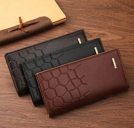 Premium Leather Wallet for Men - Stylish Croc Texture & Durable Design