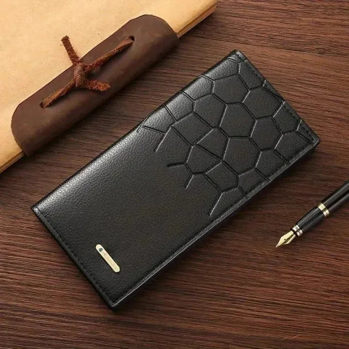 Premium Leather Wallet for Men - Stylish Croc Texture & Durable Design