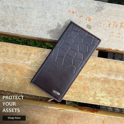 Premium Leather Wallet for Men - Stylish Croc Texture & Durable Design