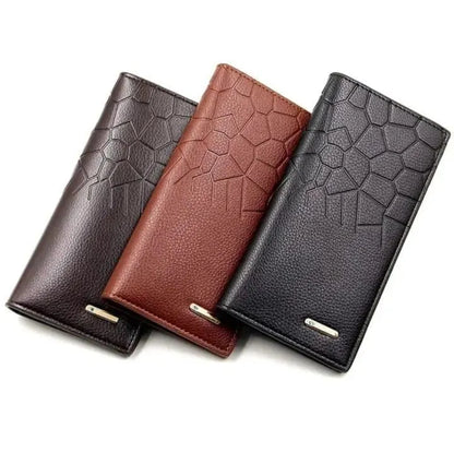 Premium Leather Wallet for Men - Stylish Croc Texture & Durable Design