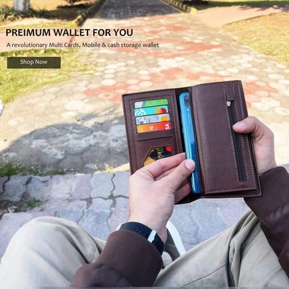 Premium Leather Wallet for Men - Stylish Croc Texture & Durable Design